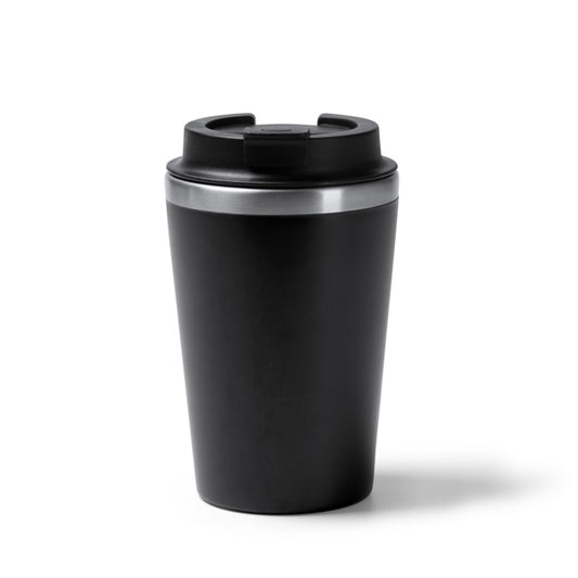 Stamina HORAN Stainless steel and PP thermal cup 350 ml in black - promotional merchandise printed with your company logo