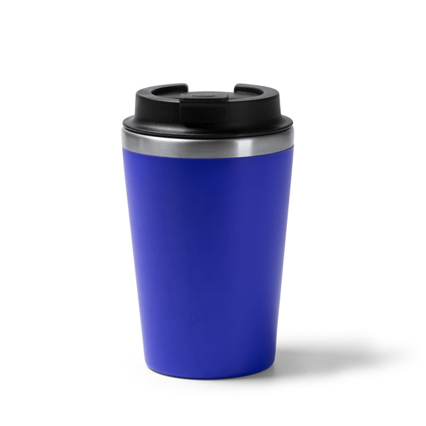 Stamina HORAN Stainless steel and PP thermal cup 350 ml in royal blue - promotional merchandise printed with your company