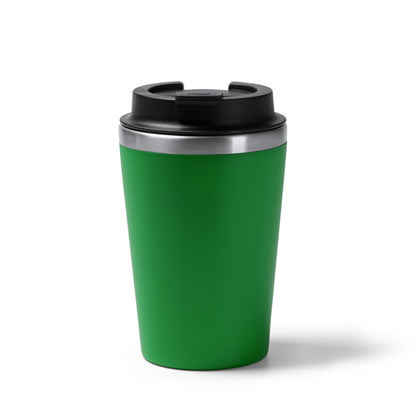 Stamina HORAN Stainless steel and PP thermal cup 350 ml in fern green - promotional merchandise printed with your company