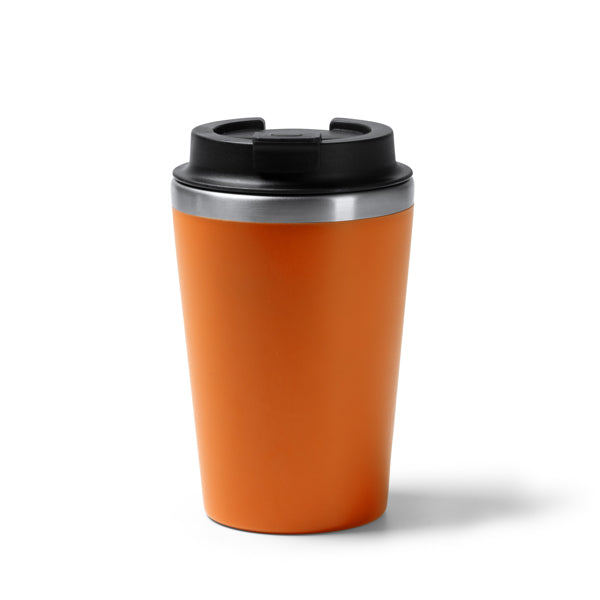 Stamina HORAN Stainless steel and PP thermal cup 350 ml in orange - promotional merchandise printed with your company logo