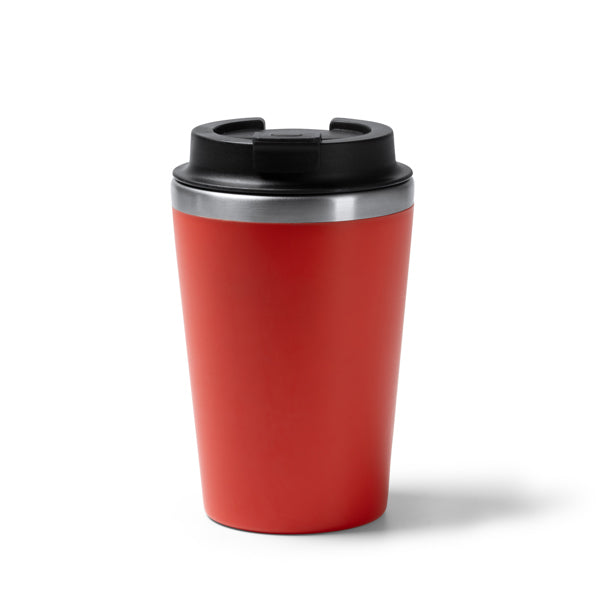 Stamina HORAN Stainless steel and PP thermal cup 350 ml in red - promotional merchandise printed with your company logo