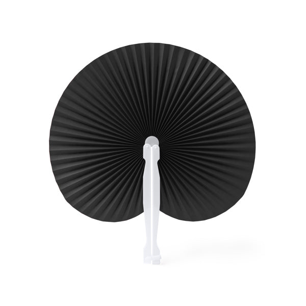 Stamina KAORI Foldable paipai with plastic rods in black - promotional merchandise printed with your company logo