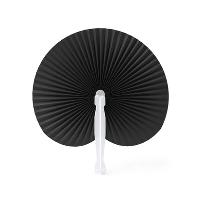 Stamina KAORI Foldable paipai with plastic rods in black - promotional merchandise printed with your company logo