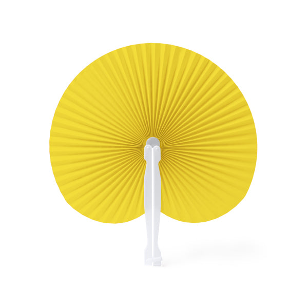 Stamina KAORI Foldable paipai with plastic rods in yellow - promotional merchandise printed with your company logo