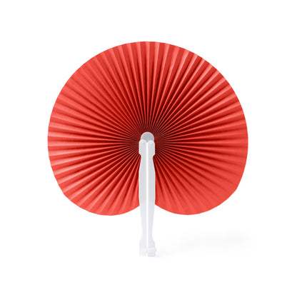 Stamina KAORI Foldable paipai with plastic rods in red - promotional merchandise printed with your company logo