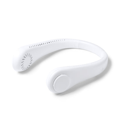 Stamina NEKI Recycled ABS hand fan in white - promotional merchandise printed with your company logo