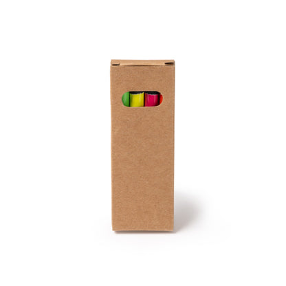 Stamina MARGA Set of 4 fluorescent colour pencils in beige - promotional merchandise printed with your company logo