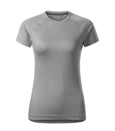 MALFINI DESTINY Women's T-shirt in dark gray melange - promotional clothing printed with your company logo