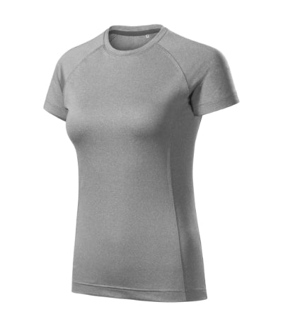 MALFINI DESTINY Women's T-shirt in dark gray melange - promotional clothing printed with your company logo