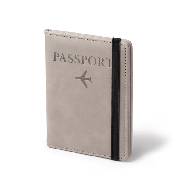 MUNDI - Passport cover made of PU with elastic strap for closure