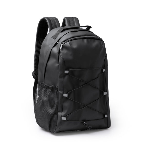 KANSAS - Backpack made of PU leather with reflective details