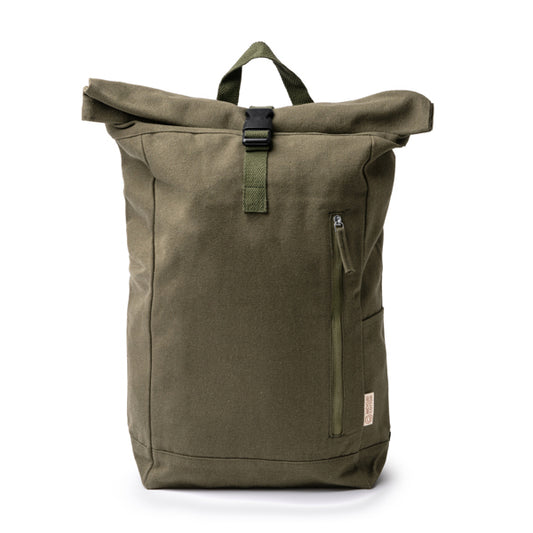 Stamina TEKO Recycled cotton backpack in dark green - promotional merchandise printed with your company logo