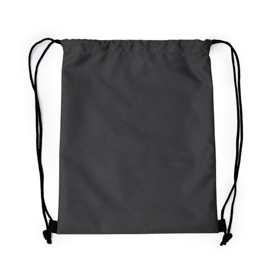 Stamina CREEK 600D ripstop polyester rope backpack in black - promotional merchandise printed with your company logo