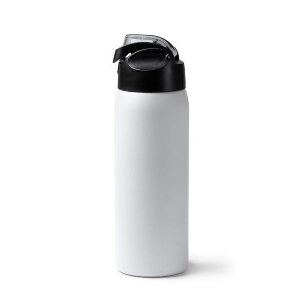 Stamina PENSIL Recycled stainless steel thermal bottle in white - promotional merchandise printed with your company logo