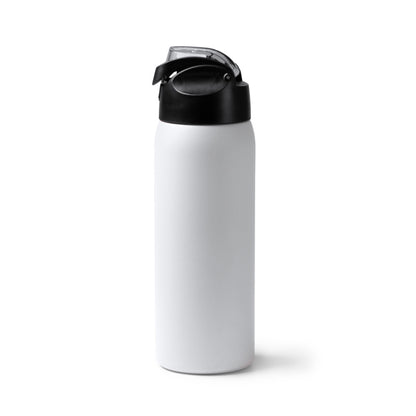 Stamina PENSIL Recycled stainless steel thermal bottle in white - promotional merchandise printed with your company logo