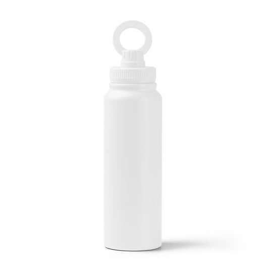 Stamina HEYMAN Recycled stainless steel thermal bottle in white - promotional merchandise printed with your company logo