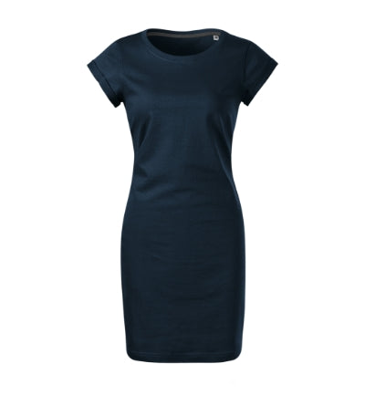 MALFINI FREEDOM Women's dress in navy blue - promotional clothing printed with your company logo