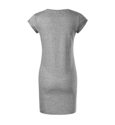 MALFINI FREEDOM Women's dress in dark gray melange - promotional clothing printed with your company logo