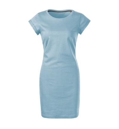 MALFINI FREEDOM Women's dress in sky blue - promotional clothing printed with your company logo