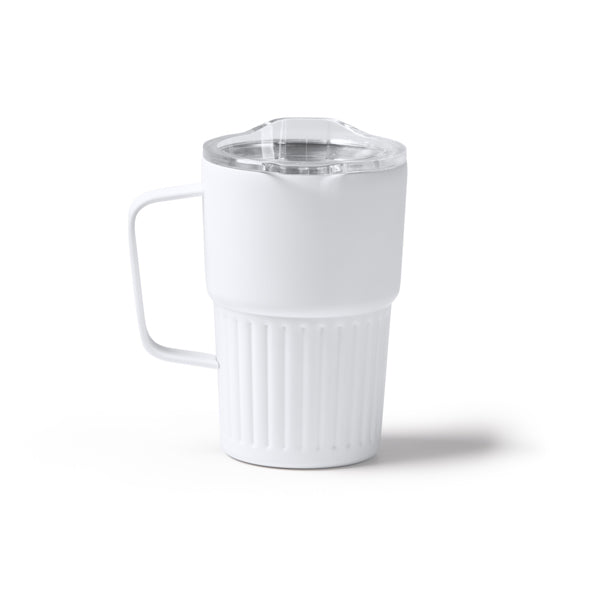 Stamina NUBEX Recycled stainless steel thermal cup 450 ml in white - promotional merchandise printed with your company logo