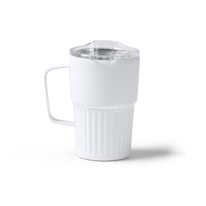 Stamina NUBEX Recycled stainless steel thermal cup 450 ml in white - promotional merchandise printed with your company logo