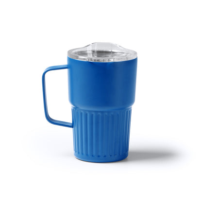 Stamina NUBEX Recycled stainless steel thermal cup 450 ml in royal blue - promotional merchandise printed with your company