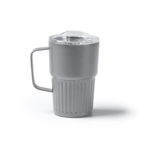 Stamina NUBEX Recycled stainless steel thermal cup 450 ml in grey - promotional merchandise printed with your company logo