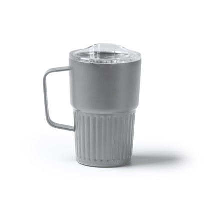 Stamina NUBEX Recycled stainless steel thermal cup 450 ml in grey - promotional merchandise printed with your company logo