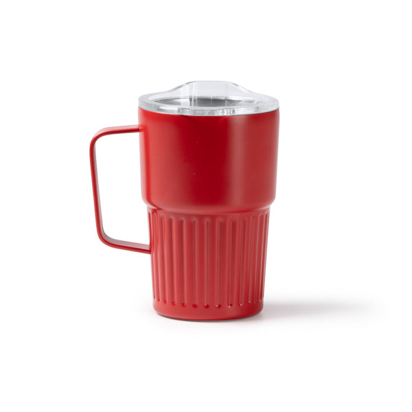 Stamina NUBEX Recycled stainless steel thermal cup 450 ml in red - promotional merchandise printed with your company logo