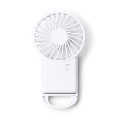 Stamina GIZA Recycled ABS hand fan in white - promotional merchandise printed with your company logo