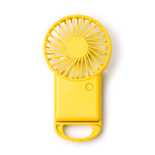 Stamina GIZA Recycled ABS hand fan in yellow - promotional merchandise printed with your company logo