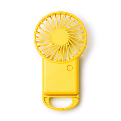 Stamina GIZA Recycled ABS hand fan in yellow - promotional merchandise printed with your company logo
