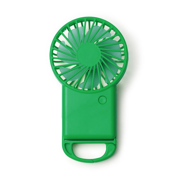 Stamina GIZA Recycled ABS hand fan in fern green - promotional merchandise printed with your company logo