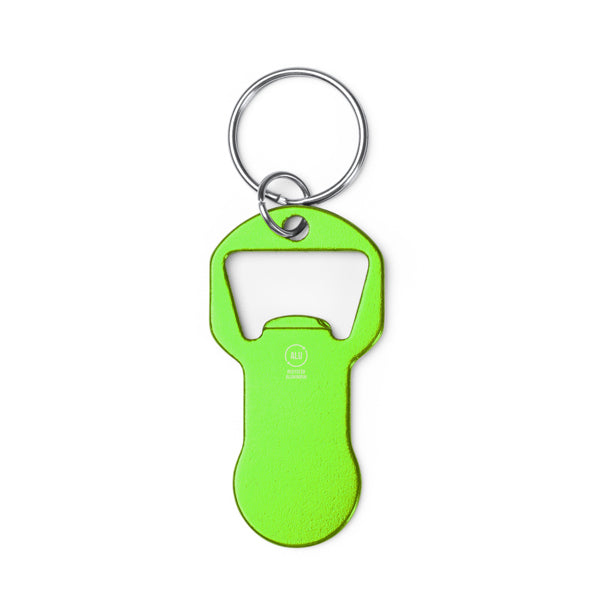 Stamina TAGAN Recycled aluminium keyring in fern green - promotional merchandise printed with your company logo