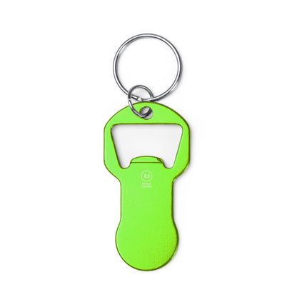 Stamina TAGAN Recycled aluminium keyring in fern green - promotional merchandise printed with your company logo