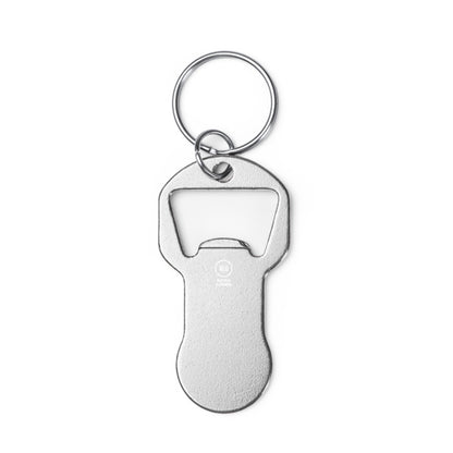 Stamina TAGAN Recycled aluminium keyring in silver - promotional merchandise printed with your company logo