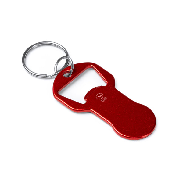 Stamina TAGAN Recycled aluminium keyring in black - promotional merchandise printed with your company logo