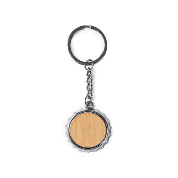Stamina DUPONT Key ring opener with metal plate design in silver - promotional merchandise printed with your company logo