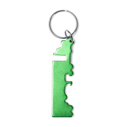 Stamina BREBEL Recycled aluminium keyring in fern green - promotional merchandise printed with your company logo