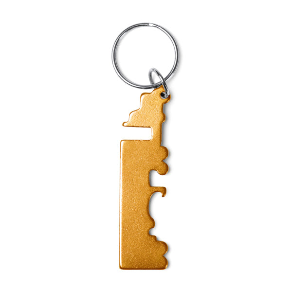 Stamina BREBEL Recycled aluminium keyring in orange - promotional merchandise printed with your company logo