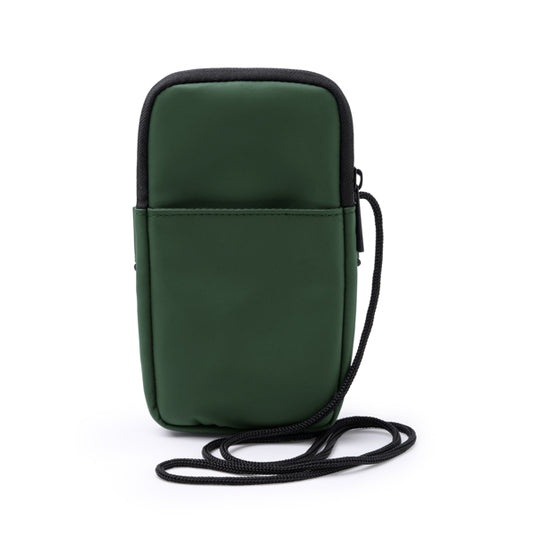 Stamina SEUL PU leather phone holder in dark green - promotional merchandise printed with your company logo