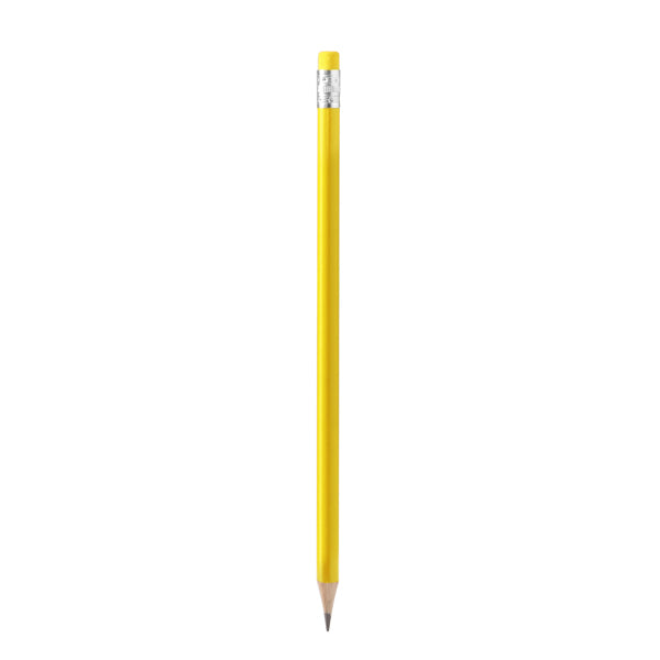 Stamina TRALEM Round wooden pencil in yellow - promotional merchandise printed with your company logo