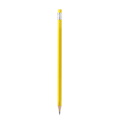Stamina TRALEM Round wooden pencil in yellow - promotional merchandise printed with your company logo