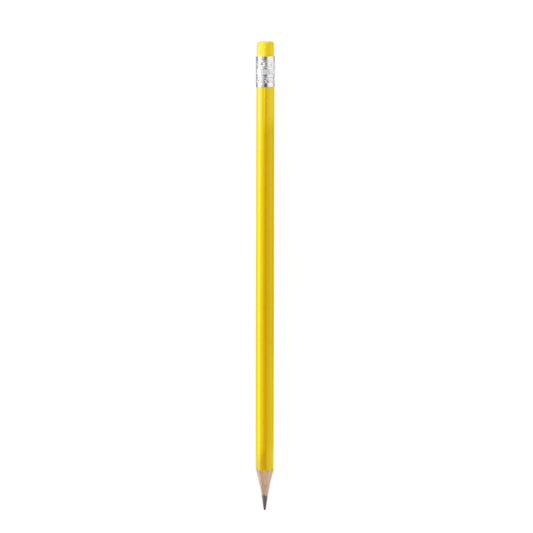 Stamina TRALEM Round wooden pencil in yellow - promotional merchandise printed with your company logo