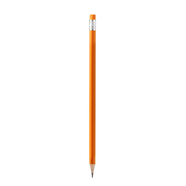 Stamina TRALEM Round wooden pencil in orange - promotional merchandise printed with your company logo