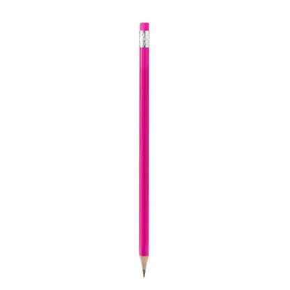 Stamina TRALEM Round wooden pencil in fuchsia - promotional merchandise printed with your company logo