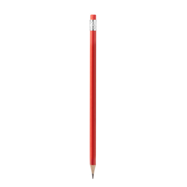 Stamina TRALEM Round wooden pencil in red - promotional merchandise printed with your company logo