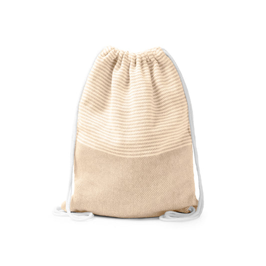Stamina MADEIRA Recycled cotton towel in beige - promotional merchandise printed with your company logo