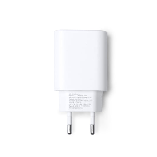 Stamina TANKY Recycled ABS charger in white - promotional merchandise printed with your company logo