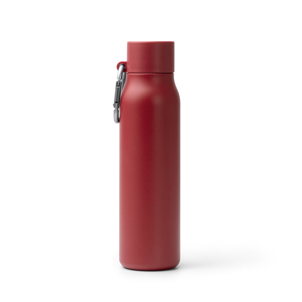 Stamina CUBEL Recycled stainless steel thermal bottle in dark red - promotional merchandise printed with your company logo